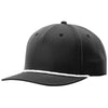 Richardson Black/White 5-Panel Classic Rope Cap