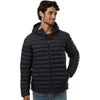 Weatherproof Men's Black Lightweight Poly-Filled Hooded Puffer Jacket