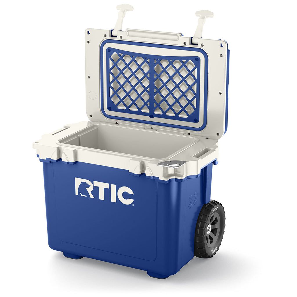 RTIC Cobalt & White 22 QT Ultra-Light Wheeled Cooler