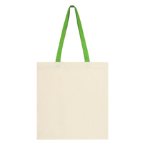 Hit Natural/Light Green Penny Wise Cotton Tote Bag