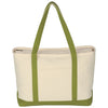 48-Hour Hit Natural/Lime Green Large Starboard Cotton Canvas Tote Bag