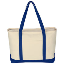 Hit Natural/Royal Blue Large Starboard Cotton Canvas Tote Bag