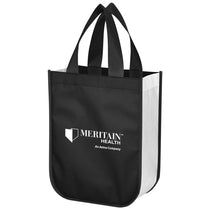 Hit Black Shiny Non-Woven Shopper Tote Bag