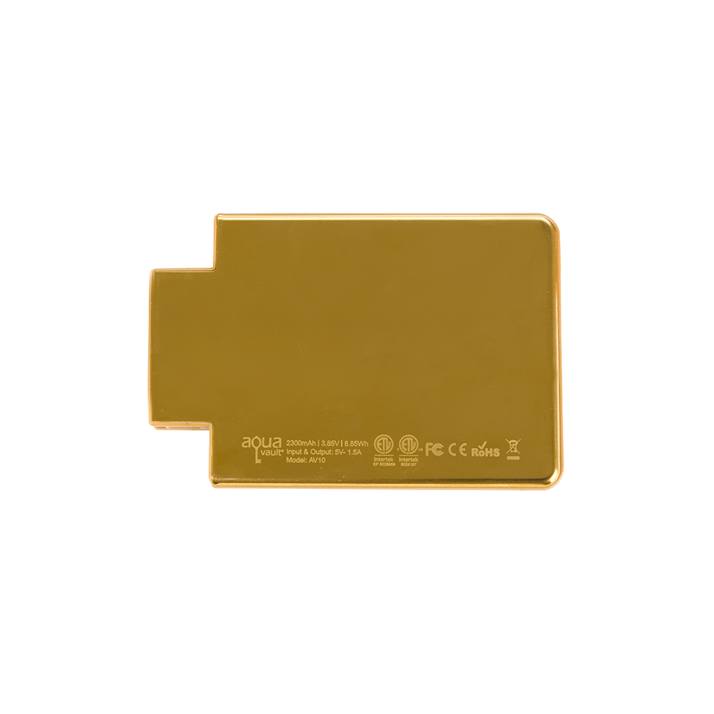 AquaVault Gold ChargeCard Power Bank 2,300 mAh