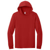 Jerzees Classics Unisex True Red Cotton Long Sleeve Hooded T-Shirt