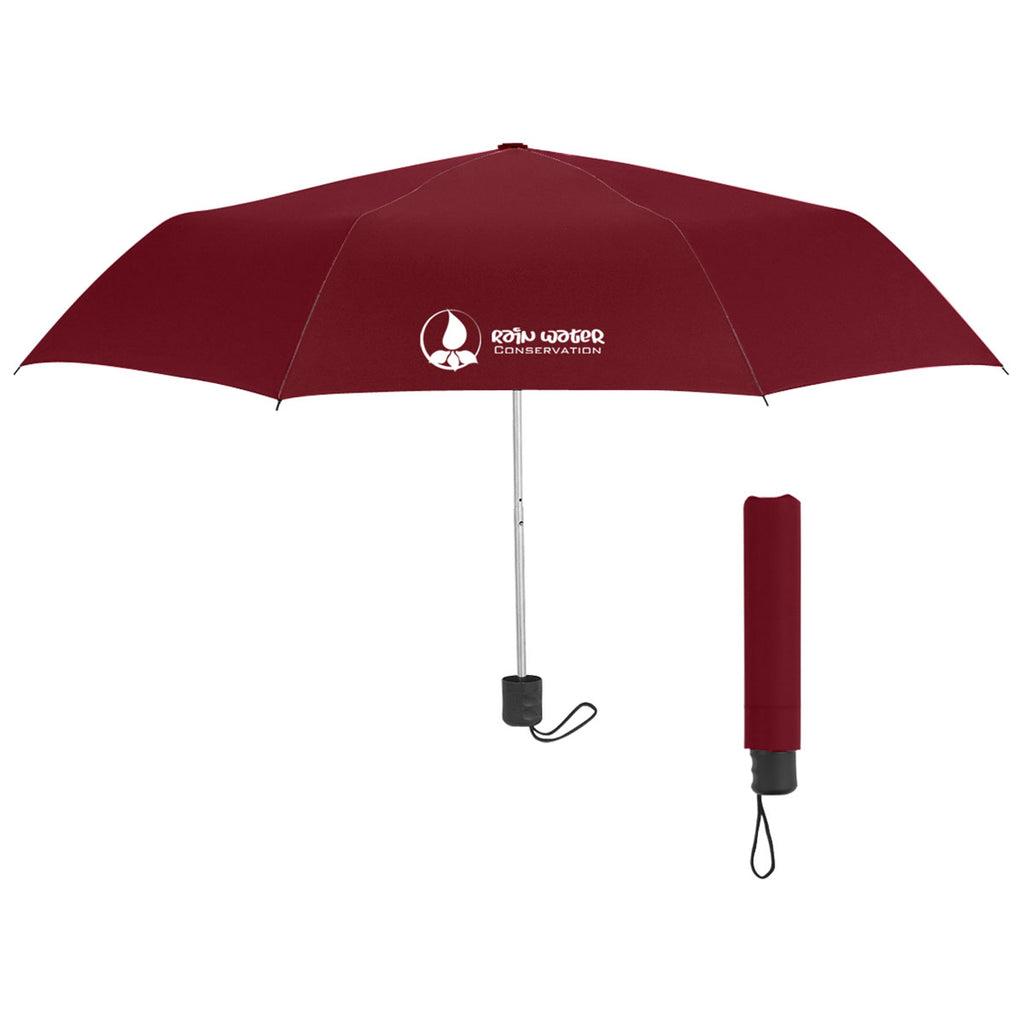 Hit Maroon 42" Arc Budget Telescopic Umbrella