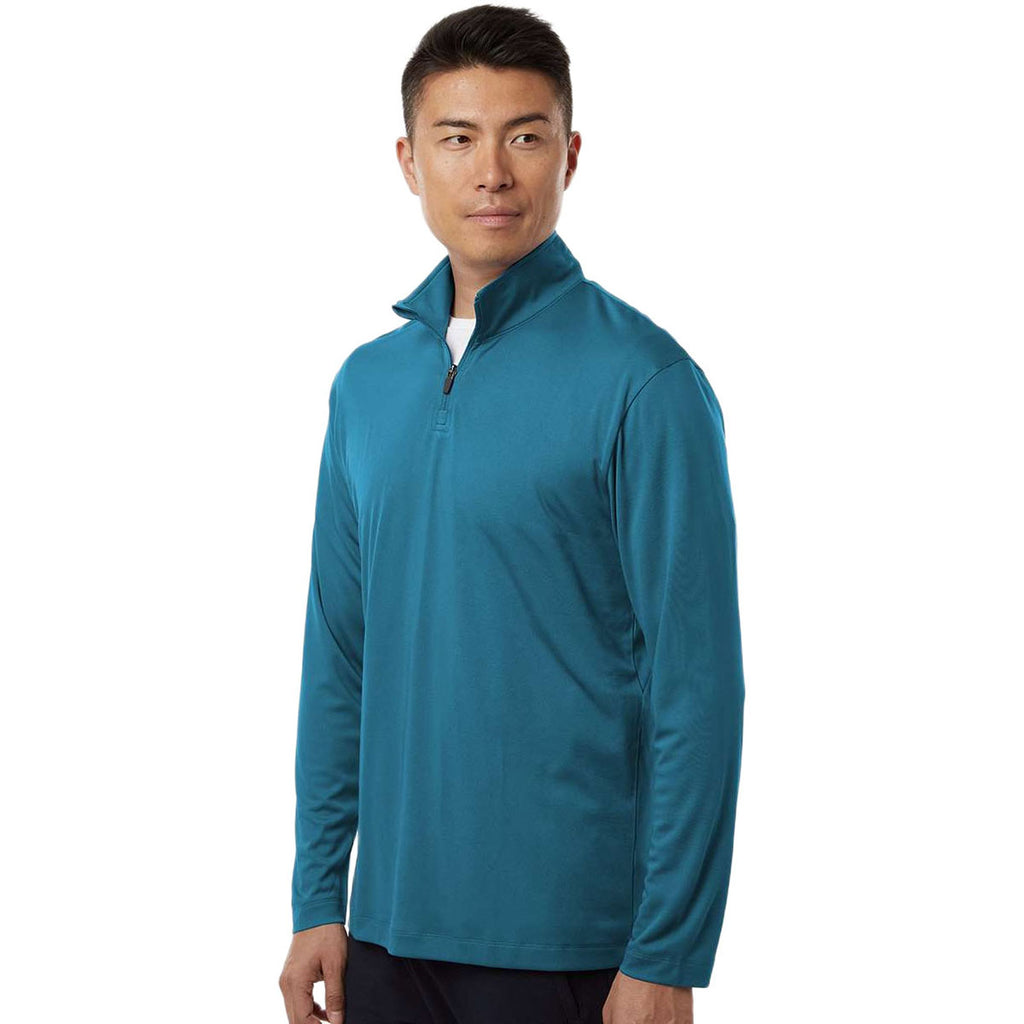 AllPro Men's Pacific Blue Pro-Lock Performance Quarter-Zip Pullover