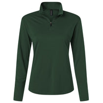 AllPro Women's Forest Green Pro-Lock Performance Quarter-Zip Pullover