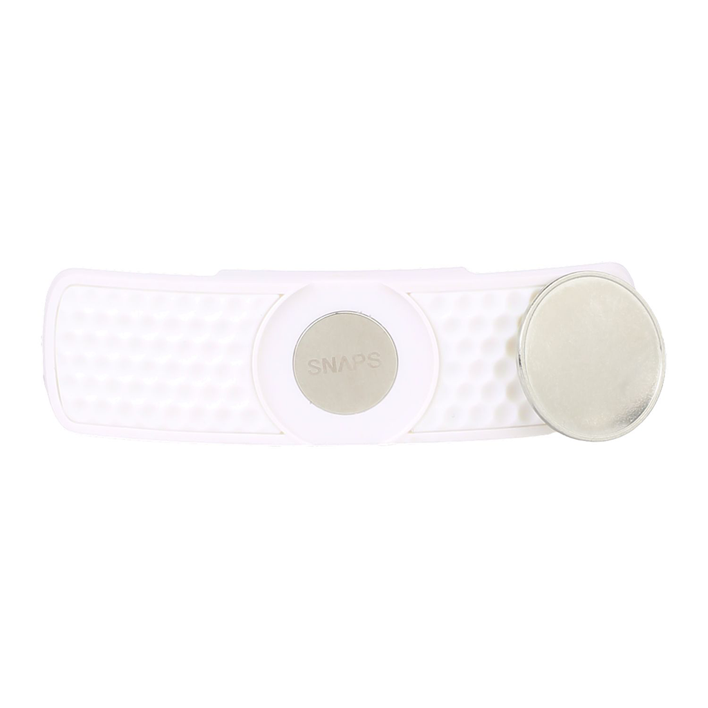 SNAPS White Hat Clip Golf Ball Marker