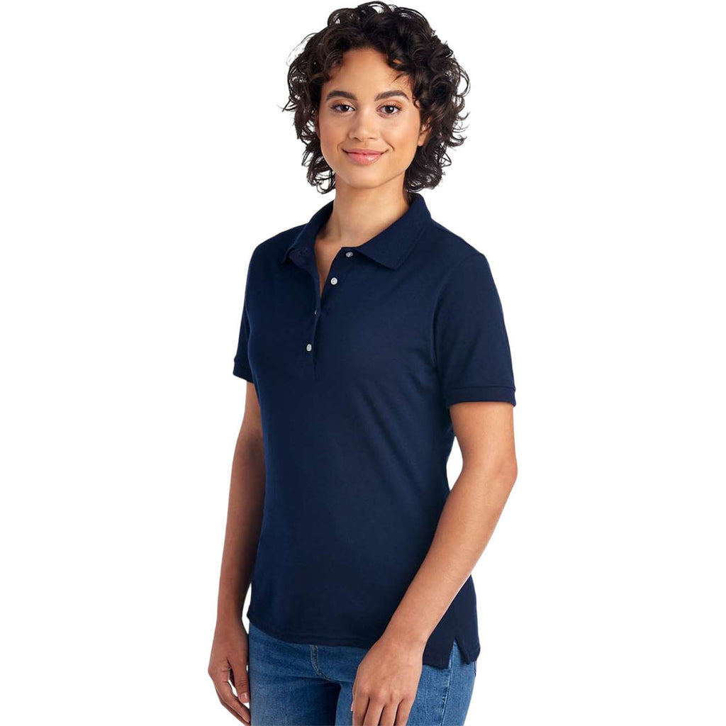 Jerzees Women's J. Navy Dri-Power Polo