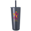 Koozie Group Matte Metallic Black Astrid Recycled Vacuum Tumbler - 24 oz.