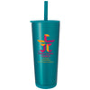 Koozie Group Matte Metallic Teal Astrid Recycled Vacuum Tumbler - 24 oz.