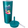 Koozie Group Matte Metallic Teal Astrid Recycled Vacuum Tumbler - 24 oz.