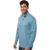 AllPro Men's Cloud Blue Melange Pro-Lock Performance Melange Quarter-Zip Pullover