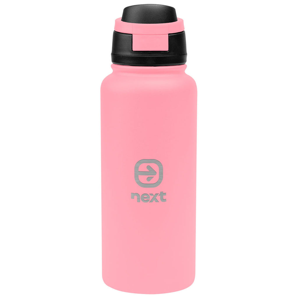 Hit Pink with Black 32 Oz. Pop Sip Recycled Stainless Steel Bottle