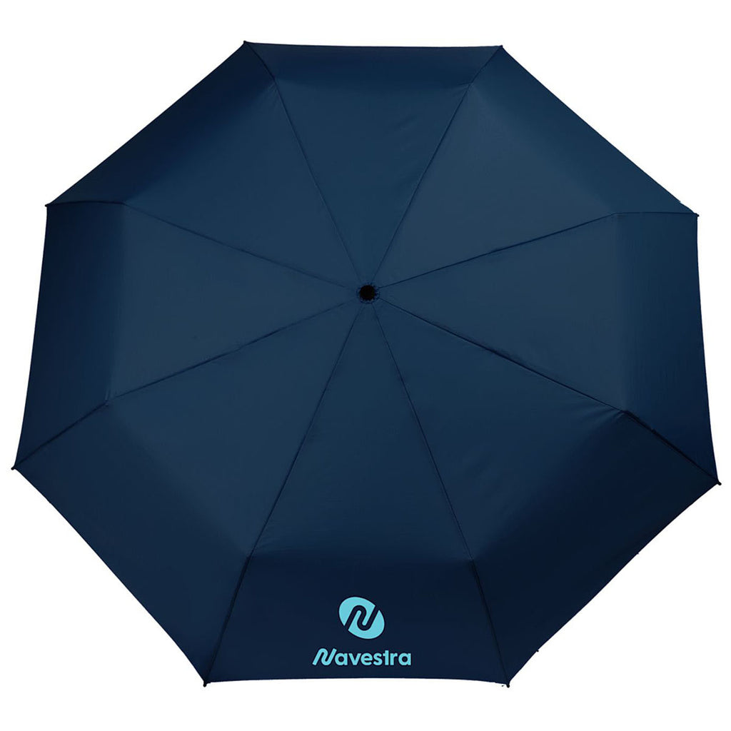 Leed's Navy 46" Recycled 3-Folding Umbrella