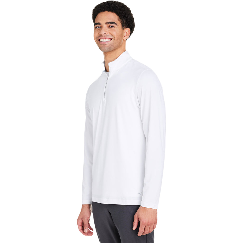 Puma Golf Men's Bright White You-V Quarter-Zip