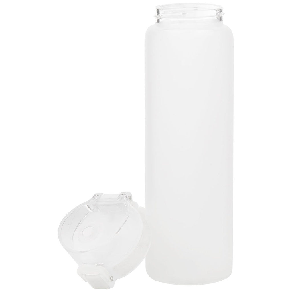 H2Go White Mudra 20.9oz Glass Bottle