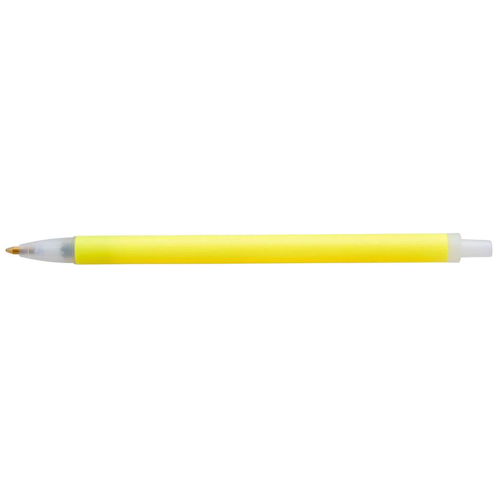 Good Value Neon Yellow with Blue Ink Contender Party Pen