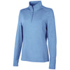 Charles River Women's Light Blue Heather Vista Tri-Blend Quarter Zip