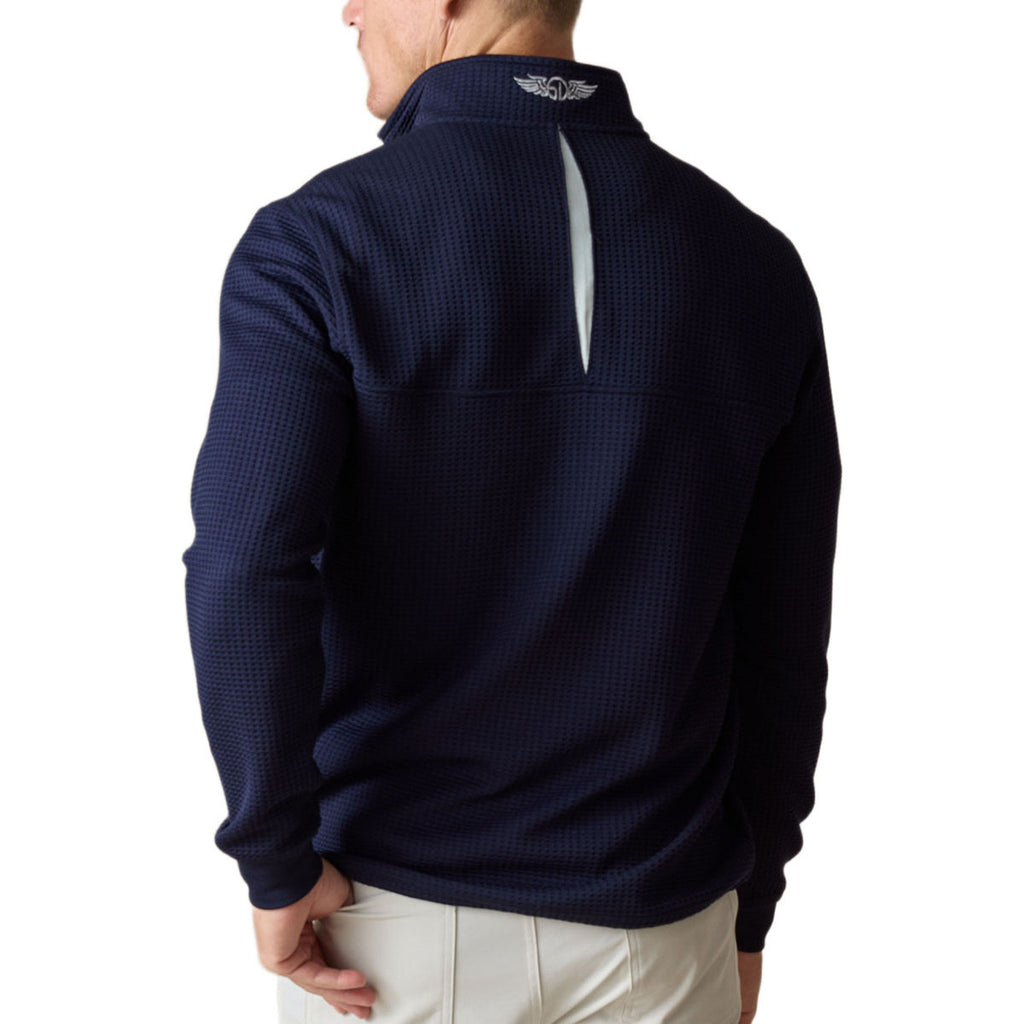 Straight Down Men's Indigo Optic Quarter Zip