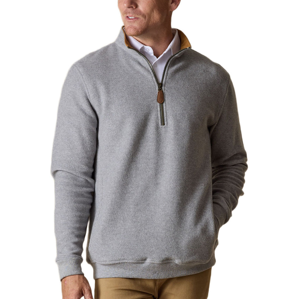Straight Down Men's Light Charcoal Major Quarter Zip