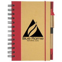 Hit Natural/Red Eco-Inspired Spiral Notebook & Pen