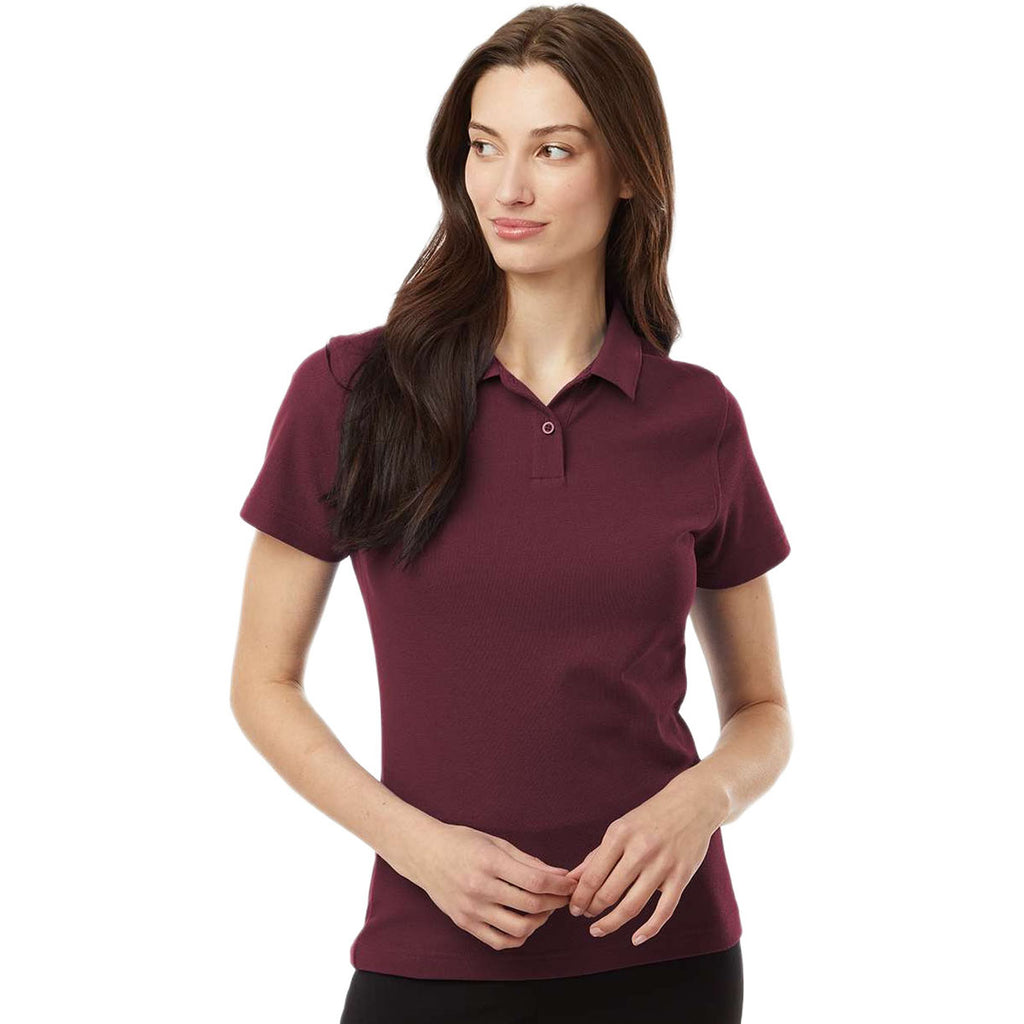 AllPro Women's Maroon Pique Polo