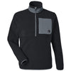 Puma Golf Men's Puma Black/Slate Sky Fleece Quarter Zip Pullover