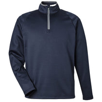 Puma Golf Men's Deep Navy Waffle Fleece Quarter-Zip Pullover