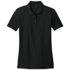 Gildan Women's Black Softstyle Pique Polo
