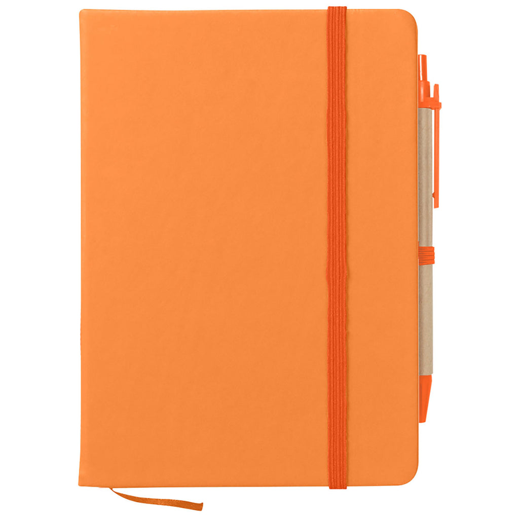 Hit Orange Journal Notebook With Sticky Notes & Flags