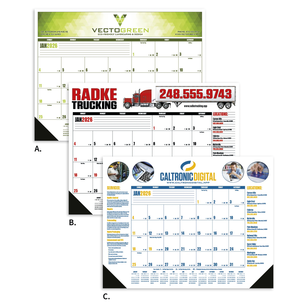 Good Value Forest Green Multi-Color Desk Pad