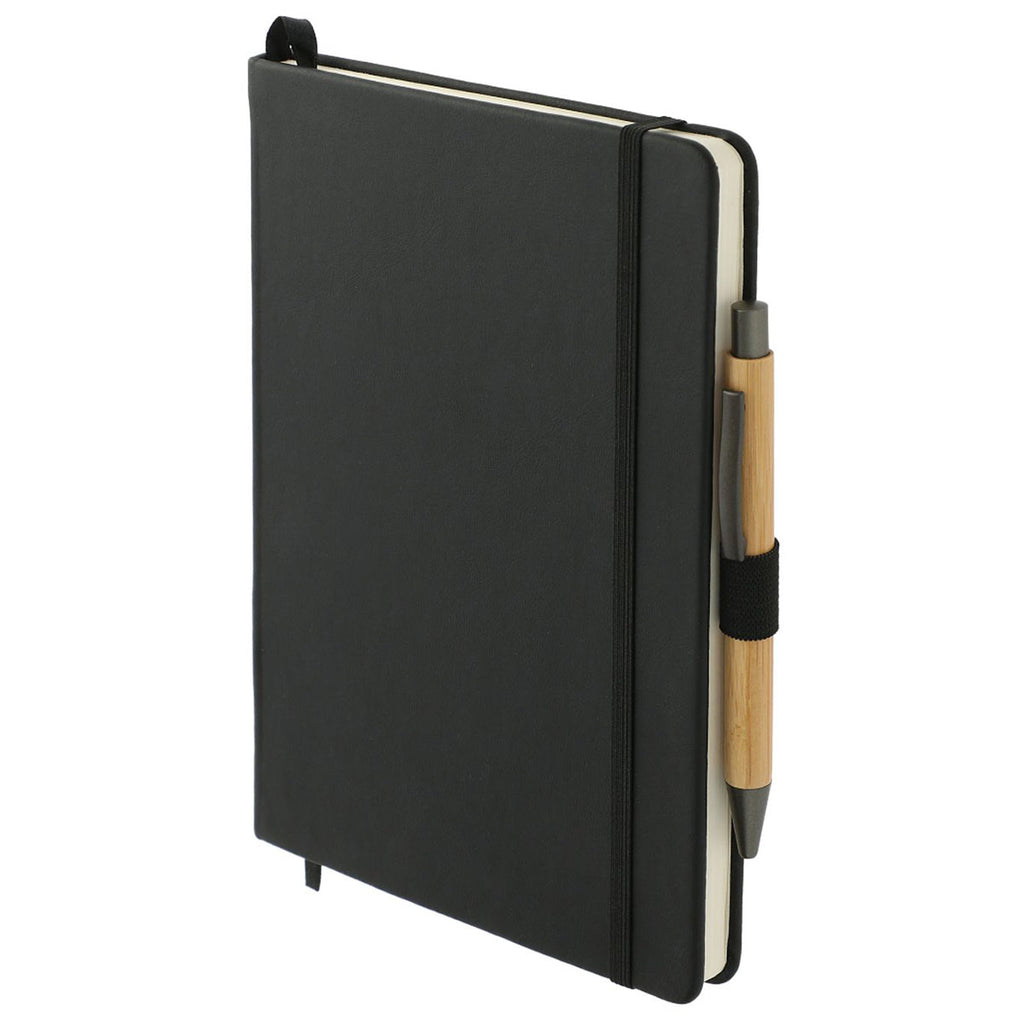 JournalBooks Black Cactus Leather Bound Notebook Set