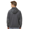 Dri Duck Men's Dark Oxford Mission Quarter-Zip Hooded Pullover