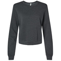 Bella + Canvas Women's Dark Grey Heather Sponge Fleece Classic Crewneck Sweatshirt