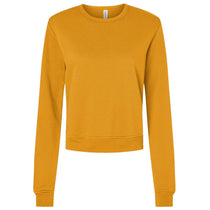 Bella + Canvas Women's Heather Mustard Sponge Fleece Classic Crewneck Sweatshirt