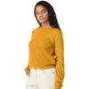 Bella + Canvas Women's Heather Mustard Sponge Fleece Classic Crewneck Sweatshirt