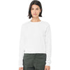 Bella + Canvas Women's White Sponge Fleece Classic Crewneck Sweatshirt