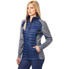 Landway Women's Navy/Grey Refuge Hybrid Lightweight Puffer