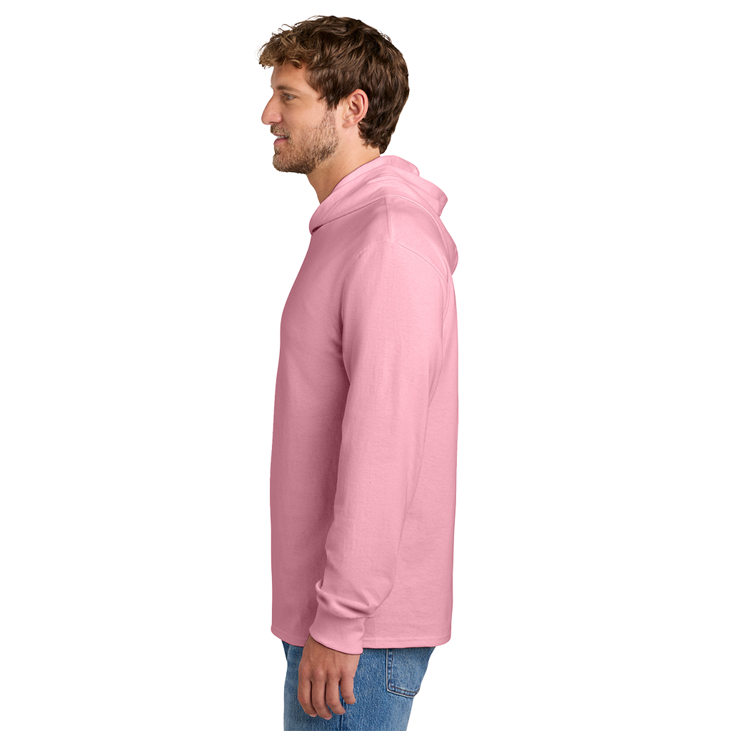 Port & Co Candy Pink Core Cotton Pullover Hooded Tee