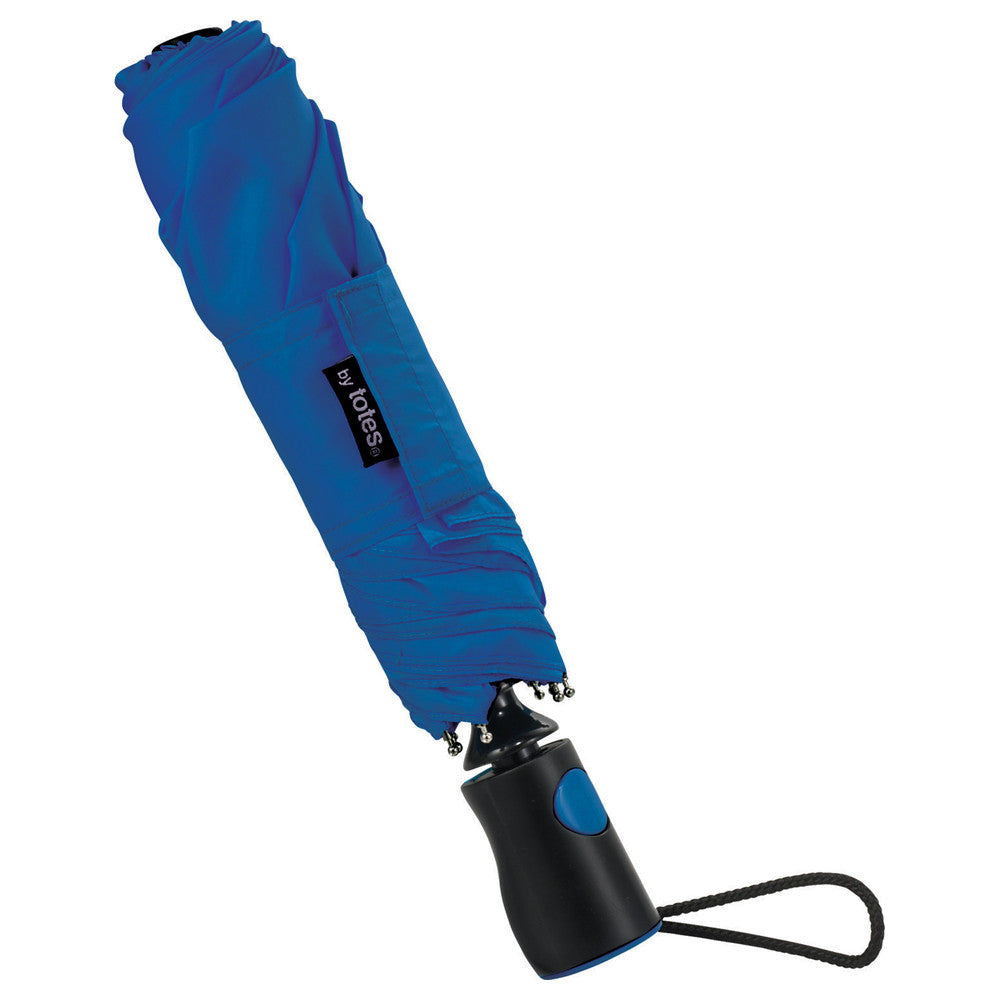 48-Hour Totes Blue 42" 3 Section Auto Open Umbrella