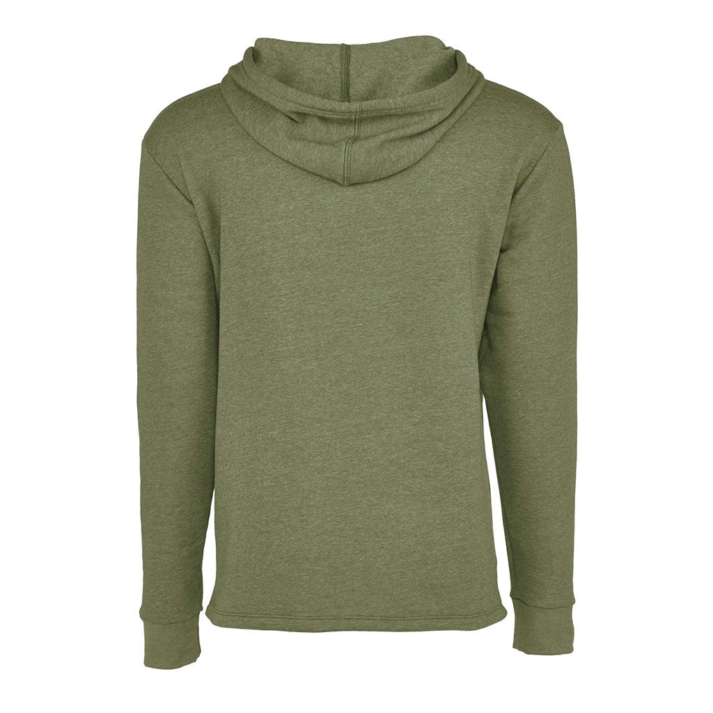 Next Level Unisex Heather Military Green Malibu Welt Pocket Hoodie