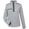 Dri Duck Women's Platinum/Charcoal Sierra Melange Heather Fleece