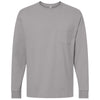 American Apparel Unisex Gravel Super Heavyweight Long Sleeve Pocket Tee