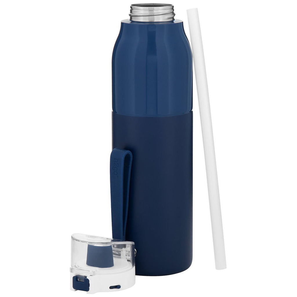 H2Go Matte Navy Vigor 25oz Stainless Steel Bottle