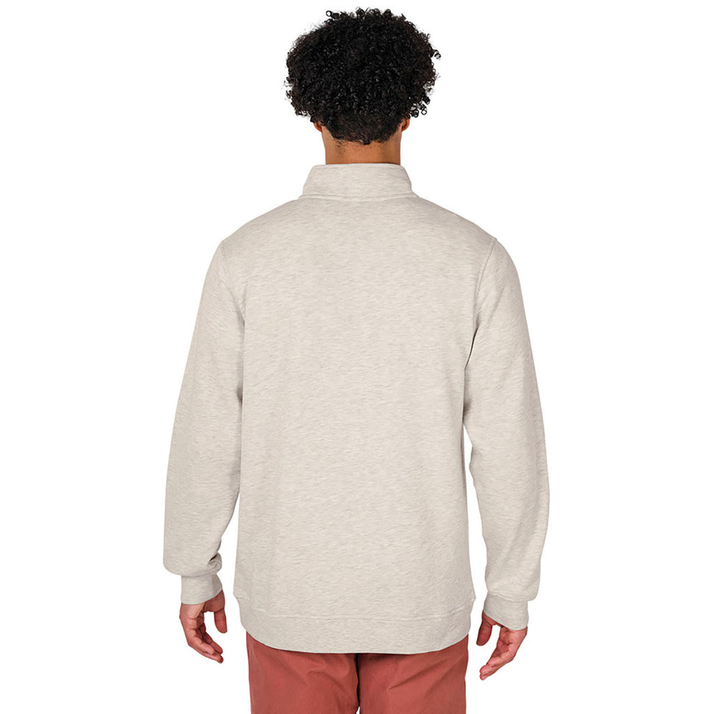 Charles River Men's Oatmeal Heather Willow Half Zip Sweatshirt
