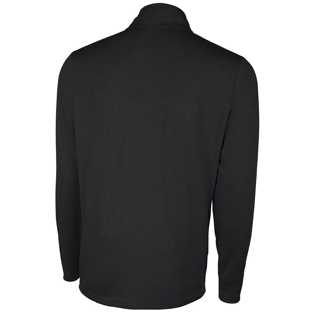 Charles River Men's Black Heather Vista Tri-Blend Quarter Zip
