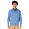 Charles River Men's Light Blue Heather Vista Tri-Blend Quarter Zip