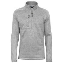 Landway Men's Heather Athletic Grey Ashland Quarter-Zip Sweater-Knit Fleece